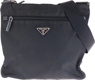 Prada Nylon Tessuto Triangle Logo Shoulder Bag