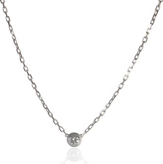 Cartier Pre-Owned Cartier White Gold Diamond Small Model Damour Pendant