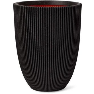 Capi Jarrón elegante bajo - CAPI EUROPE - GROOVE NL - 34 x 46 cm - Negro