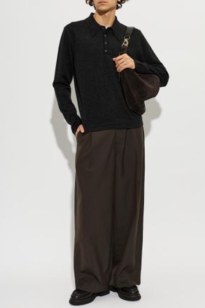 Christophe Lemaire Pleated Trousers, Mens, Brown