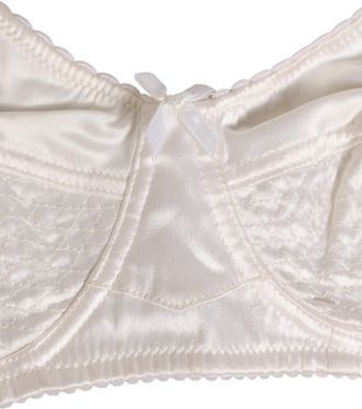 Dolce & Gabbana White Silk Satin Soft Cup Lingerie Bra Womens Underwear (Pre-Owned)