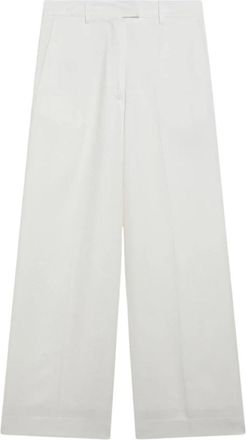 Frankie Shop Wide Leg Tailored Broeken - Dames - Wijde Broeken - Wit - L - Polyester - Broeken