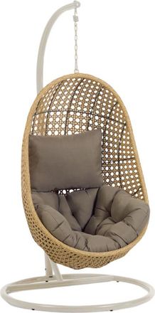 K Home Outdoor Design Hängesessel Ciron, mit Standfuss, Grau/Natur