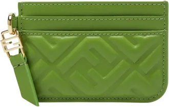 Fendi Wallets & Cardholders, female, Green, Size: ONE SIZE Baguette Card Case