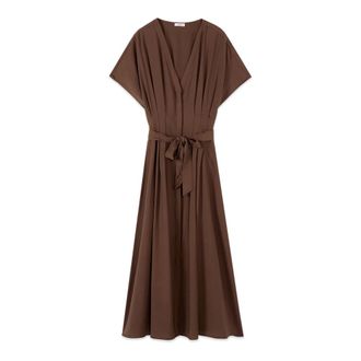 Oltre Maxi Kleedjes - Dames - Casual kleedjes - Bruin - M - Kleedjes