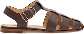 Gabriela Hearst Lynn leather sandals - women - Lambskin/Calf Leather/Calf Leather/Cork - 36 - Brown