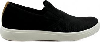 Ecco Mens Soft 7 Slip On Shoe In Black/black/lion