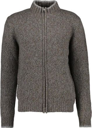 Fedeli Favonio Ritssluiting Vest - Heren - Truien - Grijs - Maat: XL Wol
