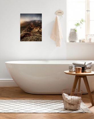 Komar Leinwandbild »Down to Earth - Grösse 30 x 40 cm« Baum Berge Blätter Foto Jahreszeiten Landschaft Meer Natur Palmen Strand Packung, 1 Stk. tlg. Keilrah