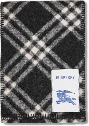 Burberry Accessoires, Dames, Zwart, ONE Size, Wol, Check Wol Sjaal