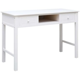 vidaXL Escritorio De Madera Blanco 110x45x76 Cm Vidaxl