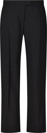 Khaite Elegante Straight-Fit Broek - Dames - Straight fit broeken - Zwart - L - Wol - Broeken