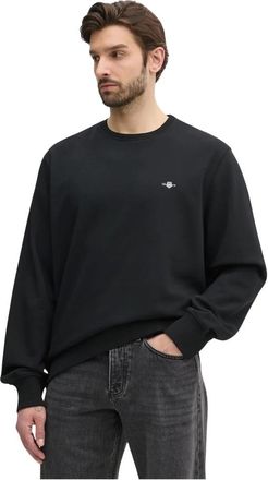 GANT Heren, Sweatshirts & Hoodies, Zwart, Maat: 2XL Katoen