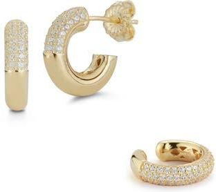 Glaze Jewelry Set of 2 14K Gold Plated Silver Earrings at Nordstrom Rack