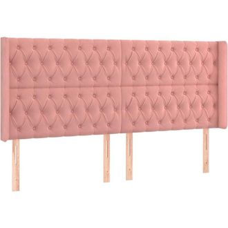 vidaXL Cabecero Con Led De Terciopelo Rosa 183x16x118/128 Cm Vidaxl
