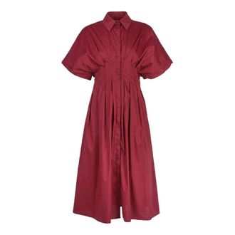 Liviana Conti Shirt Dresses, female, Red, Size: XS Therese Midi Shirt Dress