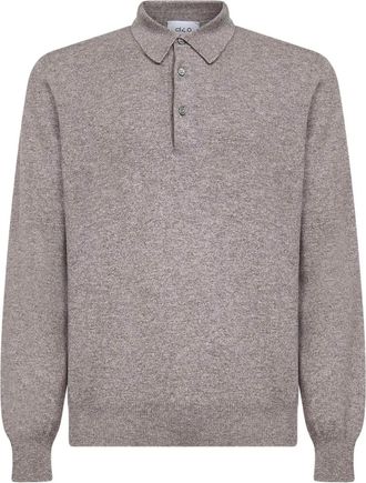 D4.0 long-sleeve polo shirt - Grey