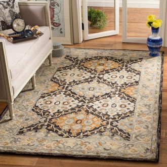 Safavieh Aspen Hand Made Area Rug, Beige / Brown Traditional Style Non-Shedding