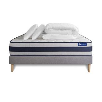 Actisom Pack colch&oacute;n gris l&aacute;tex y espuma viscoel&aacute;stica 140 x 190