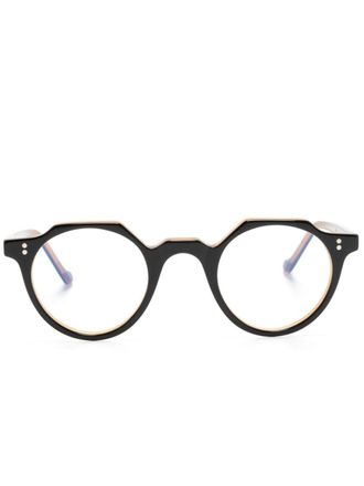 Lesca Occhiali Heri tondi - Nero