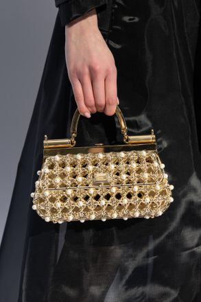 Dolce & Gabbana Handbag Sicily, Womens, Gold