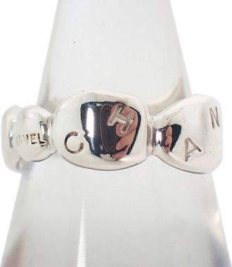 Chanel Sterling Silver 925 Band Ring (Pre-Owned)
