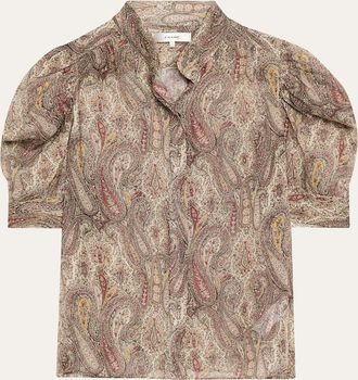 Frame Denim The Paisley Gillian Blouse