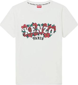 Kenzo Verdy Market Animation T-shirt - Dames - T-shirts - Wit - S - Katoen - Tops