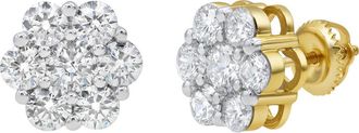 LuvMyJewelry Swanky 14K Yellow Gold Diamond Cluster Earrings - 2.49ct. at Nordstrom