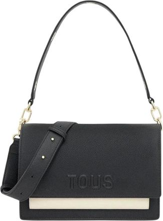 Tous Audree Saffiano - Dames - Schoudertassen - Zwart - ONE Size - Polyester - Tassen