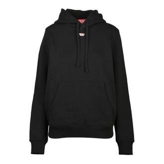Diesel Felpa Corta - Dames - Hoodies - Zwart - S - Katoen - Hoodies & sweatvesten
