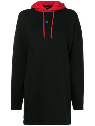 Marcelo Burlon Cupid print hoodie - women - Cotton - S - Black