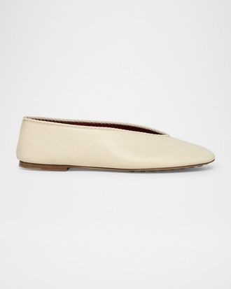 Bottega Veneta Lagoon Nappa Leather Ballerina Flats