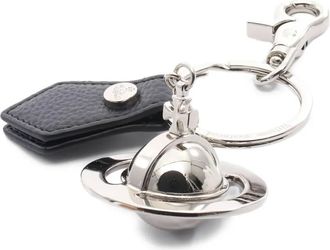 Vivienne Westwood 2020s Orb leather keyring - Silver