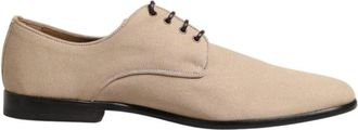Dolce & Gabbana Canvas Derby Geklede Veterschoenen - Heren - Nette schoenen - Beige - 44 EU - Schoenen