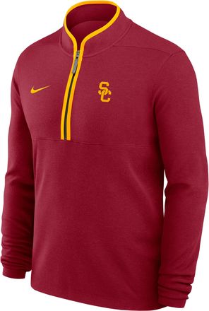 Nike USC Victory Nike Mens Dri-FIT College 1/2-Zip Long-Sleeve Top in Red | 044308DBSCJ-APS