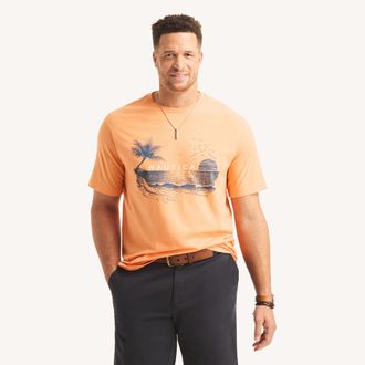 Nautica Mens Big & Tall Peace Sunset Graphic T-Shirt