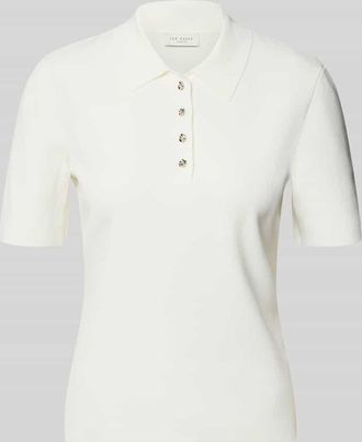 Ted Baker T-Shirt aus Viskose-Mix mit Polokragen Modell ELBETH in Sand, Gr&ouml;&szlig;e 34