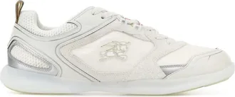 Burberry White Color Block Sneakers