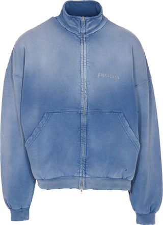 Balenciaga Logo Zip Up Jacket