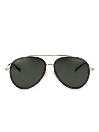 Gucci GG1981S pilot-frame sunglasses - men - Metal - 56 - Black