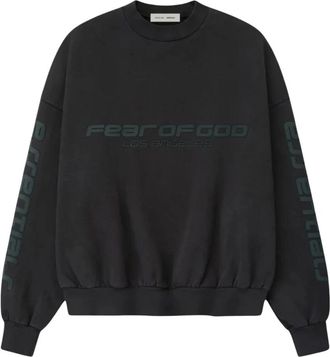 Fear of God Los Angeles Heavy Fleece Cropped Sweatshirt - Heren - Sweatshirts - Zwart - L - Katoen - Hoodies & sweatvesten
