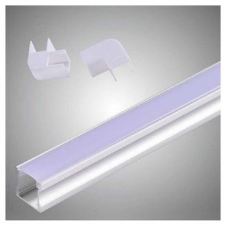Trade Shop Trade Shop - Profilo In Alluminio 2 Mt Incasso Copertura Opaca Per Strip Led Strisce Al-09