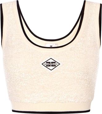 Elisabetta Franchi Maglia - Dames - Tops zonder mouwen - Wit - S - Tops