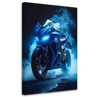 Feeby Impresi&oacute;n De Imagen, Motociclista Azul, 80x120