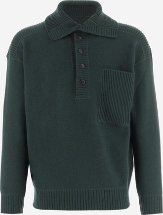 Giorgio Armani Dark Green Wool Sweater