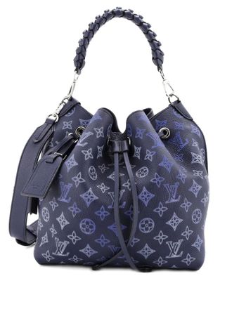 Louis Vuitton Muria Flight Mode Mahina Leather bucket bag - Blu