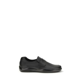 Prada Loafers, male, Black, Size: 5 1/2 US Toblach Leather Loafers
