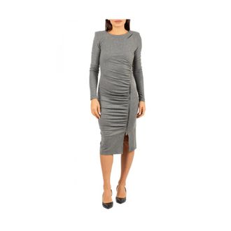 Pinko Midi Dresses, female, Gray, Size: S Abito