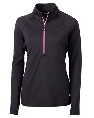 Cutter & Buck Adapt Eco Knit Stretch Recycled Womens Half Zip Pullover Jacket